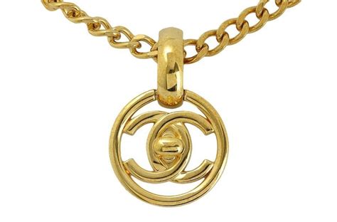 coco chanel logo necklace|Chanel coco mark necklace.